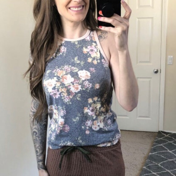 WestWind Floral Racer Back Tank - Picture 6 of 7